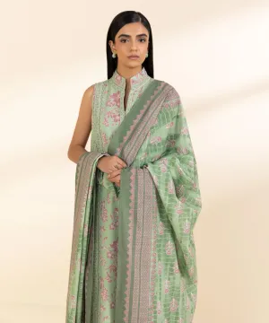 3 Piece - Printed Light Khaddar Suit