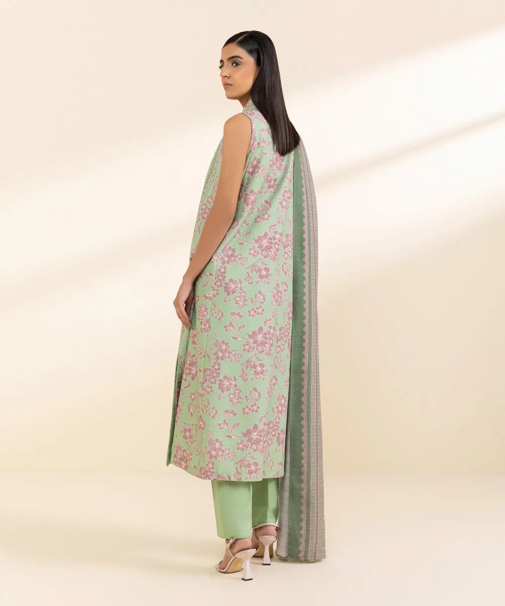 3 Piece - Printed Light Khaddar Suit