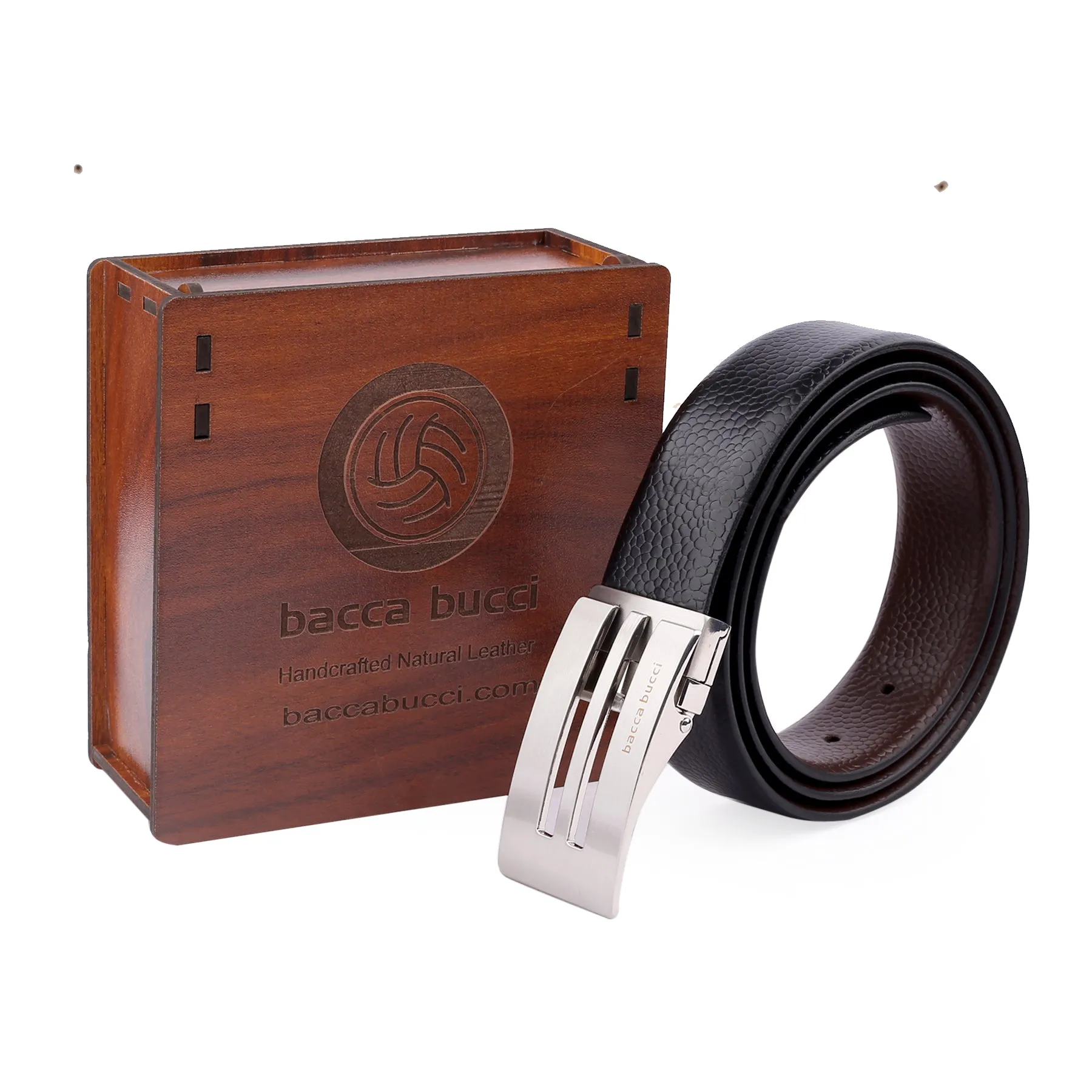 Bacca Bucci Auto reversible dress belt with Genuine Leather