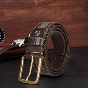 Bacca Bucci Genuine leather Casual Jeans belt 35 MM wide 4 MM thick