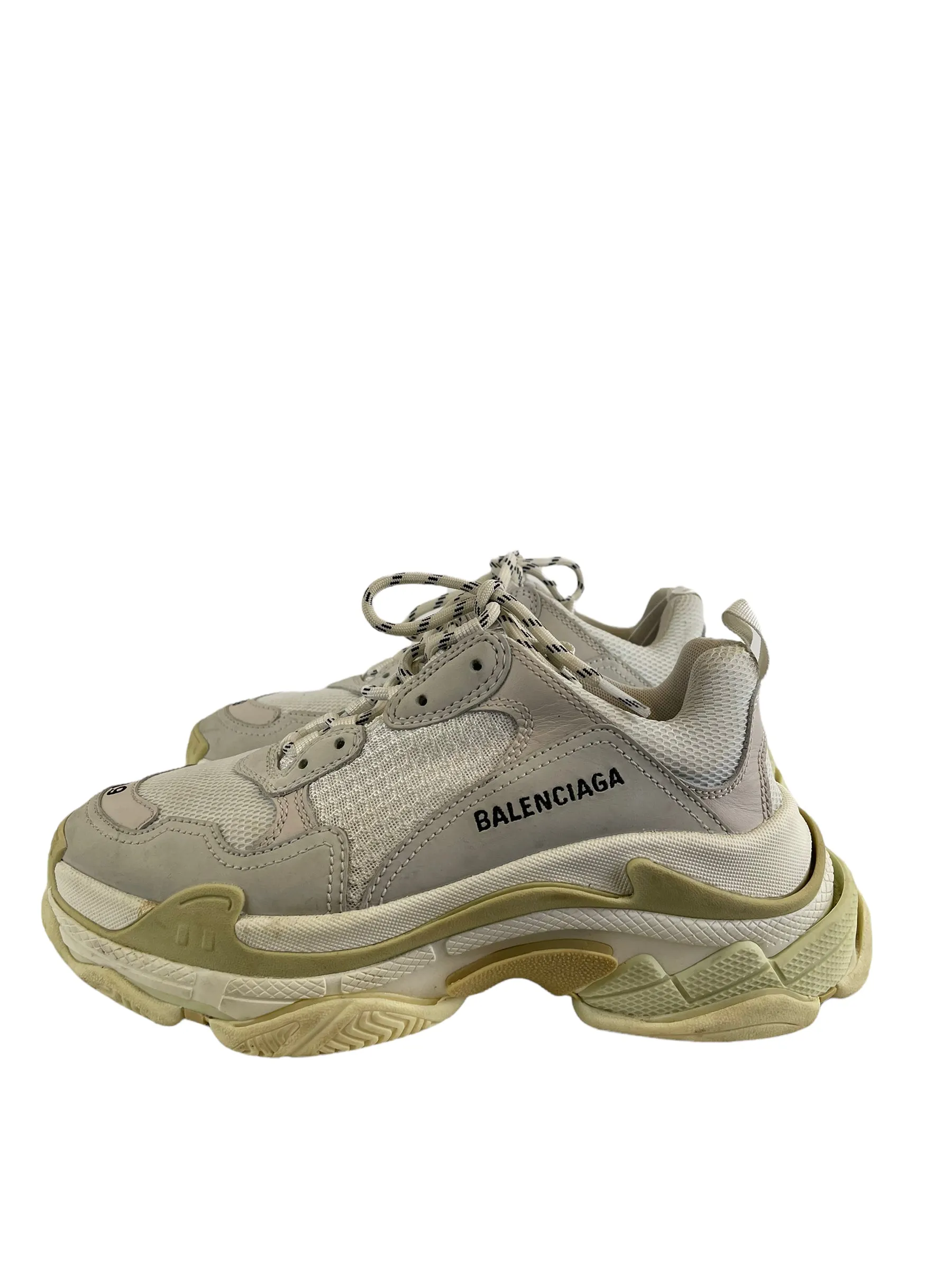 Balenciaga White "Triple S Trainers" - UK 6