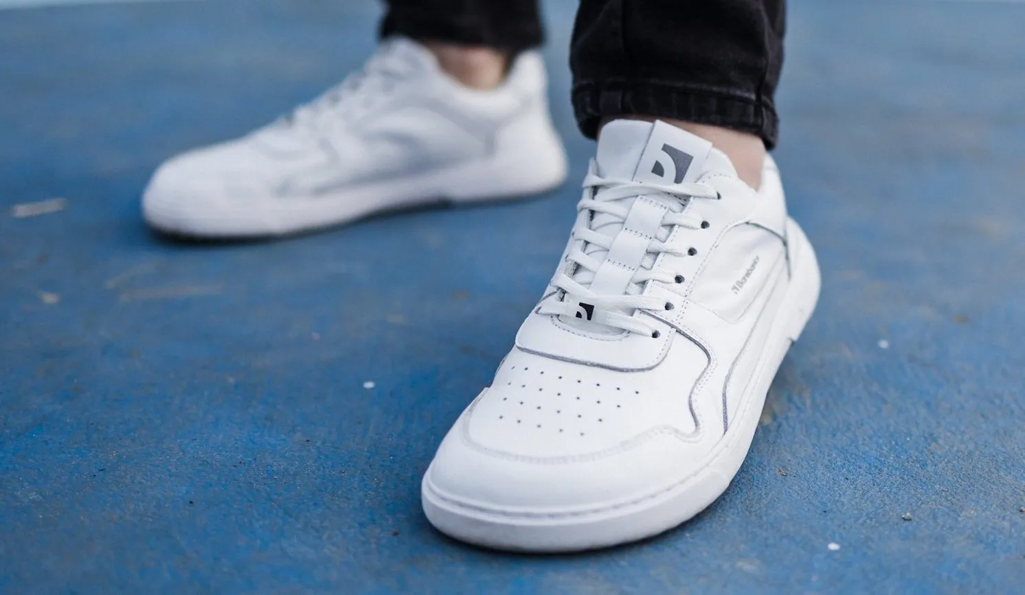 Barefoot Sneakers Barebarics Zing - All White - Leather CLEARANCE