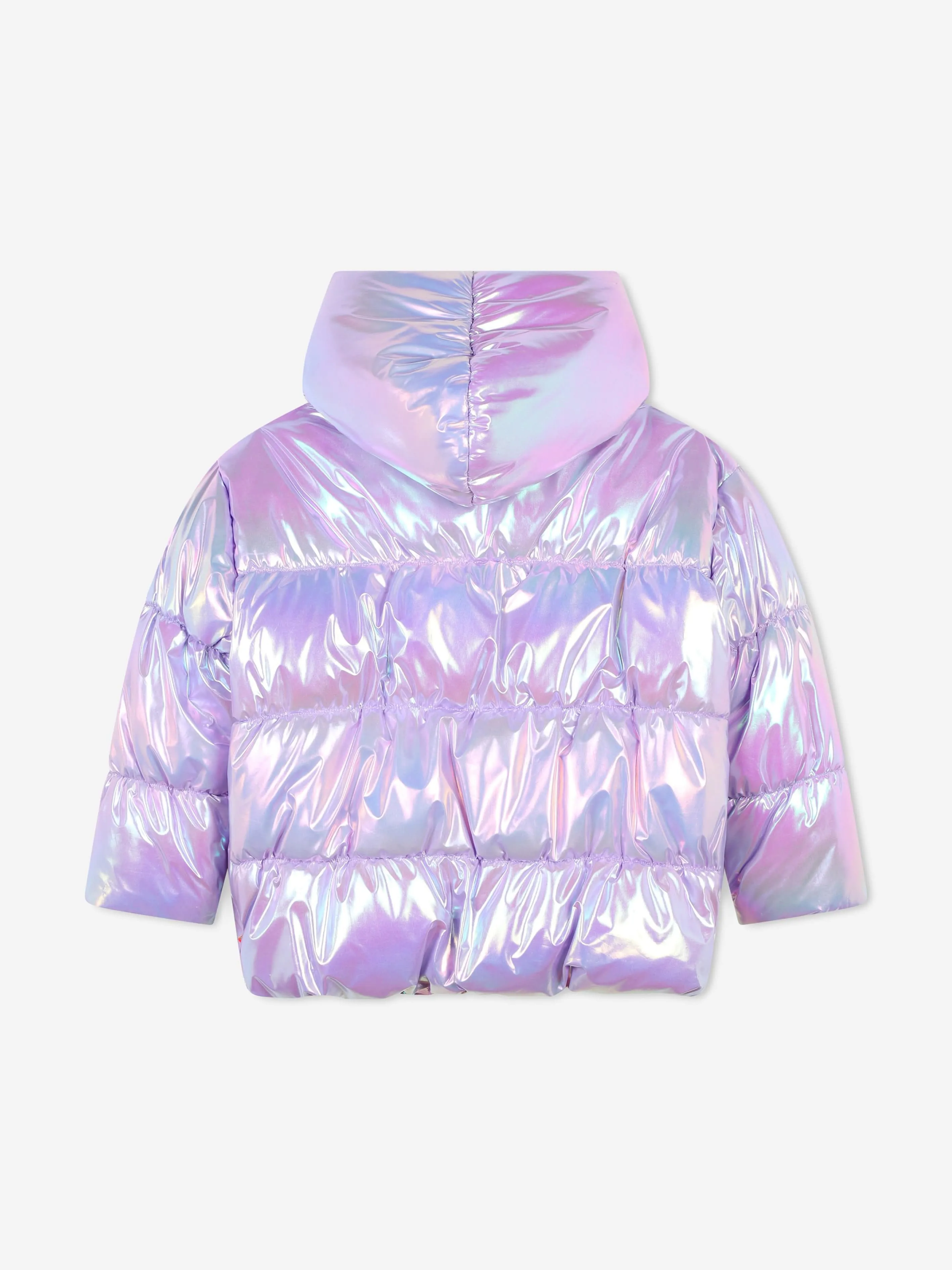 Billieblush Girls Heart Puffer Jacket in Purple