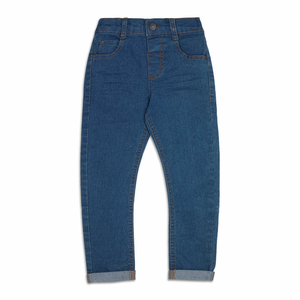 Bowleg Denim Jeans Blue