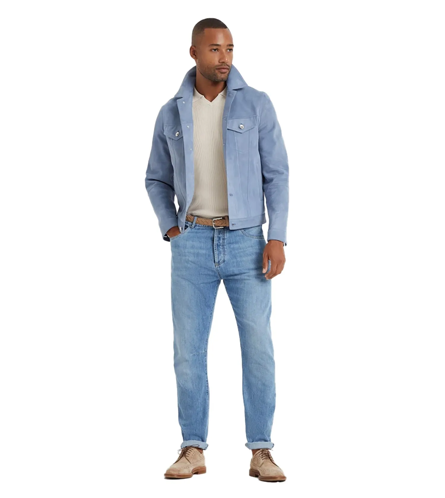 BRUNELLO CUCINELL Light Wash Denim Pant