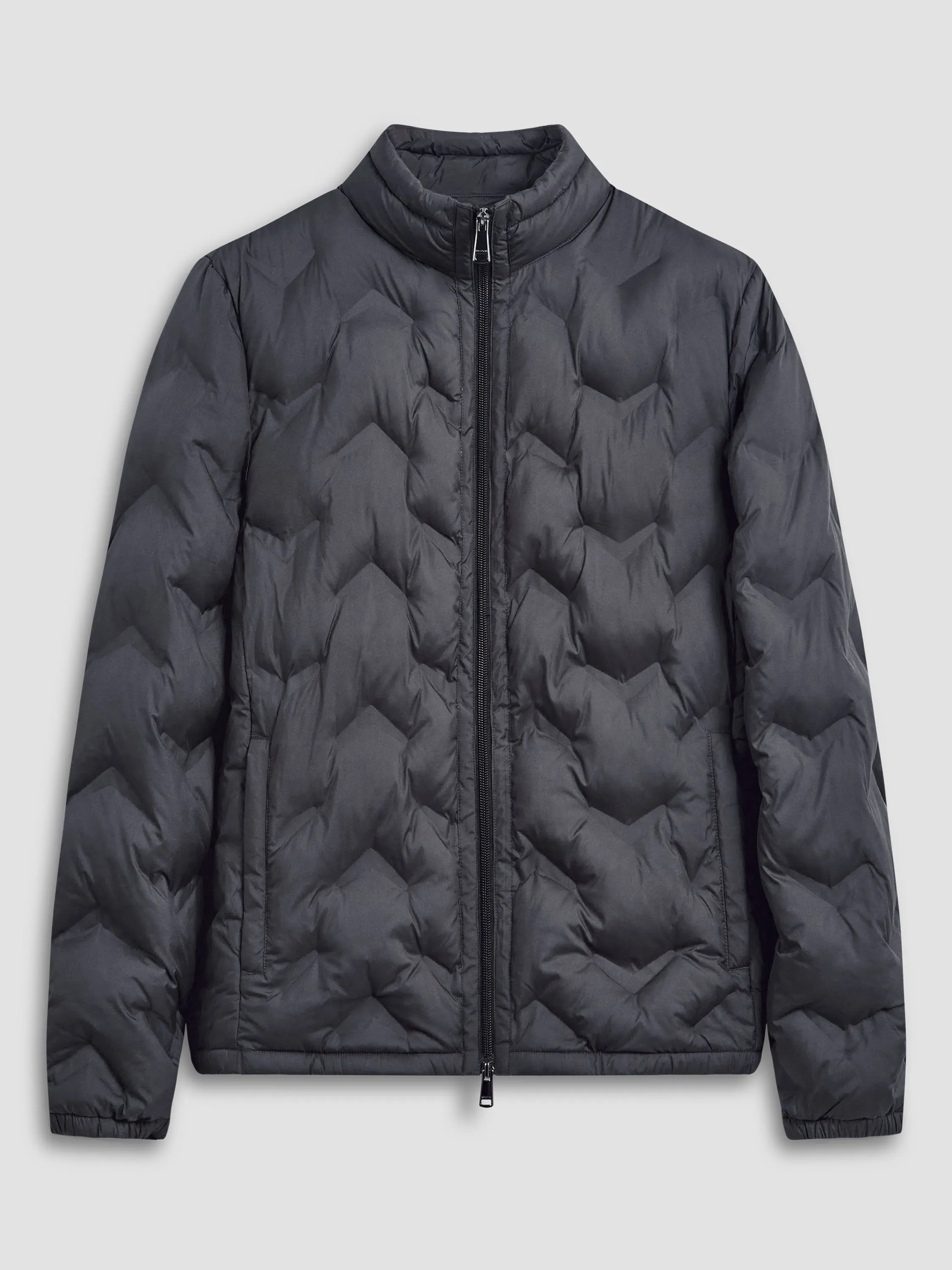 Bugatchi Chevron Quilted Jacket | Black