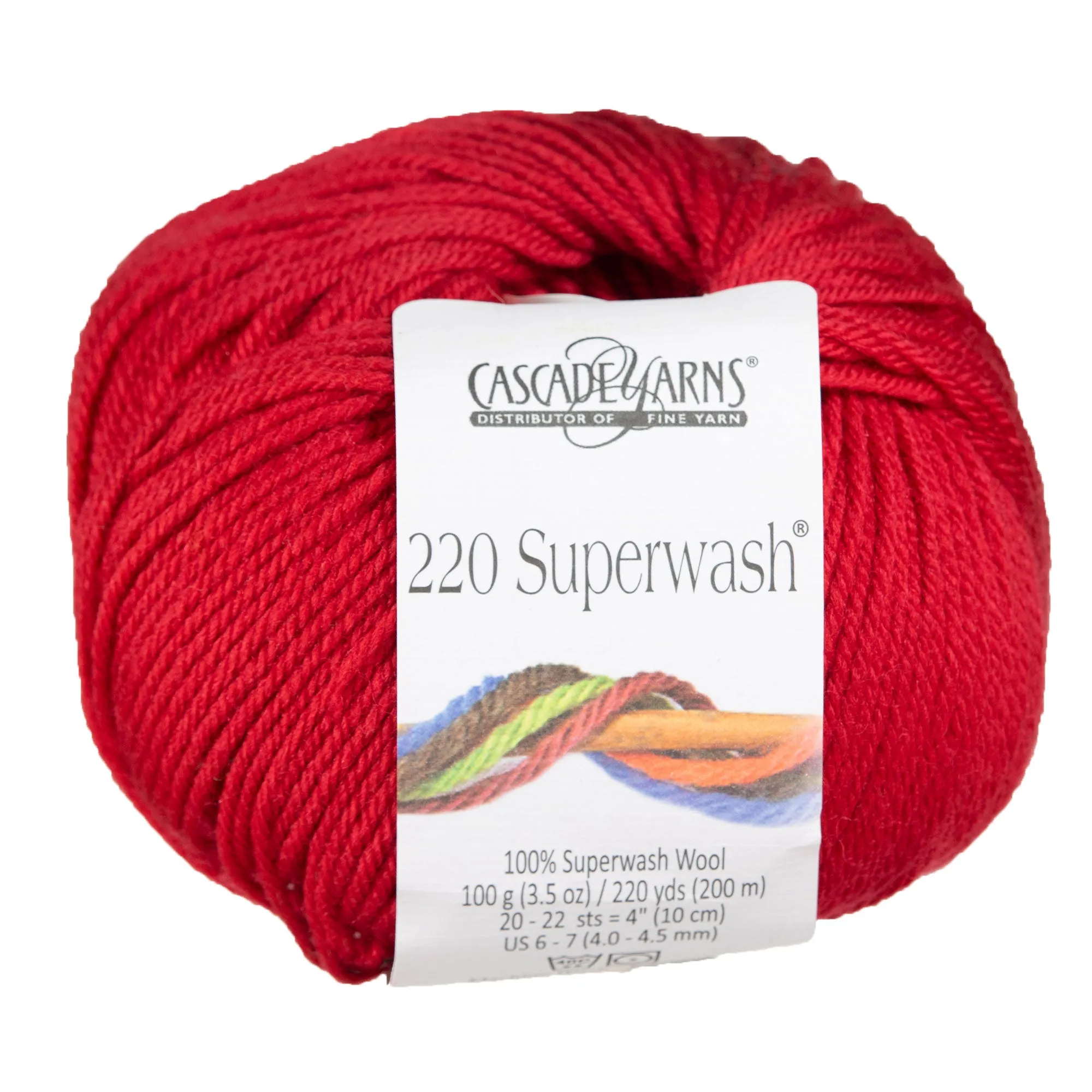 Cascade Yarns 220 Superwash Yarn - 0809 Really Red