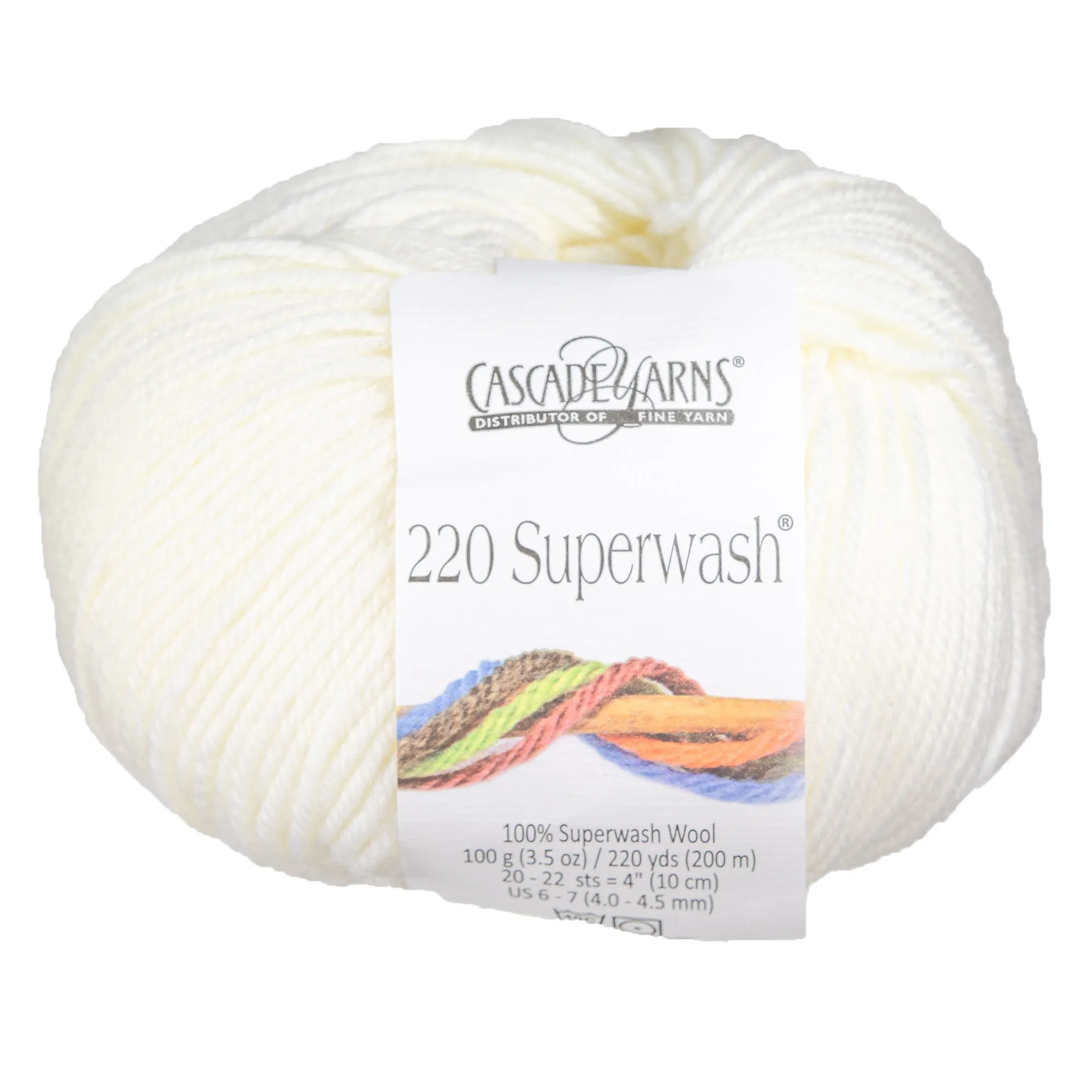 Cascade Yarns 220 Superwash Yarn - 0871 White