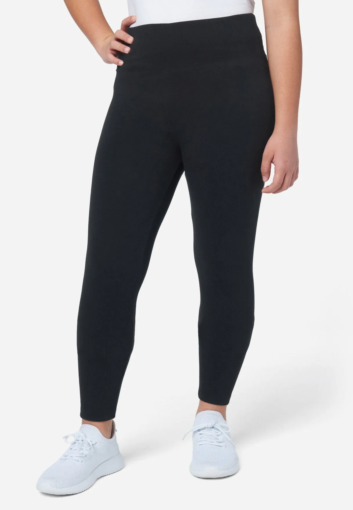 Casual High-Rise Full-Length Leggings