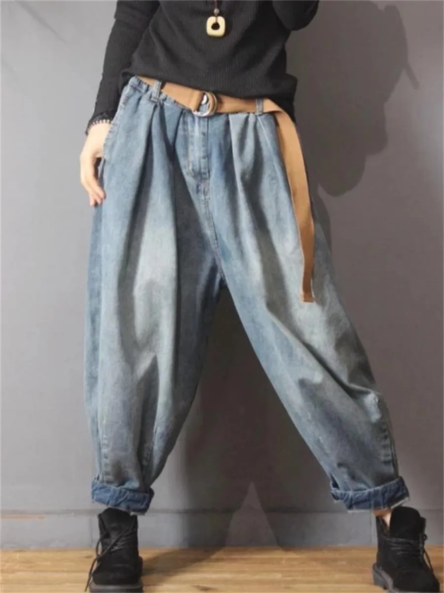 Casual Loose Comfortable Women'S Denim Harem Pants