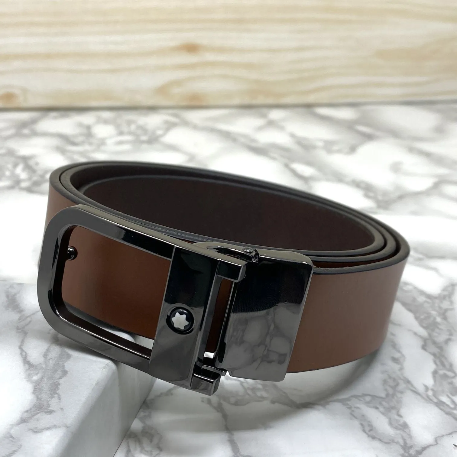 Casual U-Shape Leather Strap Belt For Men-JonasParamount