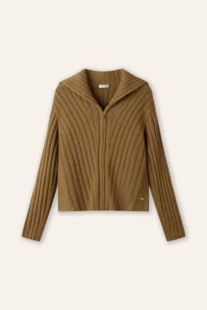 CATHY wool zip jacket (Camel)