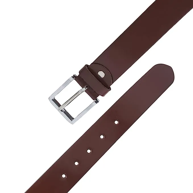 CIMONI Genuine Leather Casual Formal/Office/College Stylish Dailyuse Belt For Men& Boys [Brown] (1 Year Gurantee)