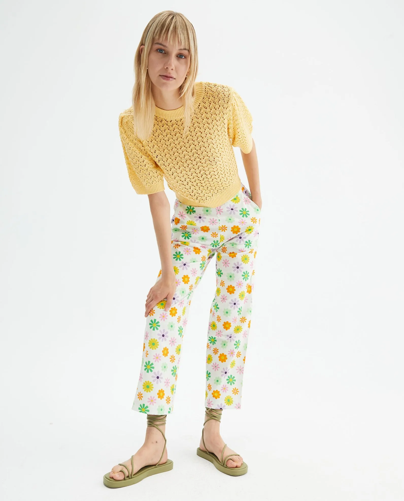 Compania Fantastica Light Weight Floral Trousers