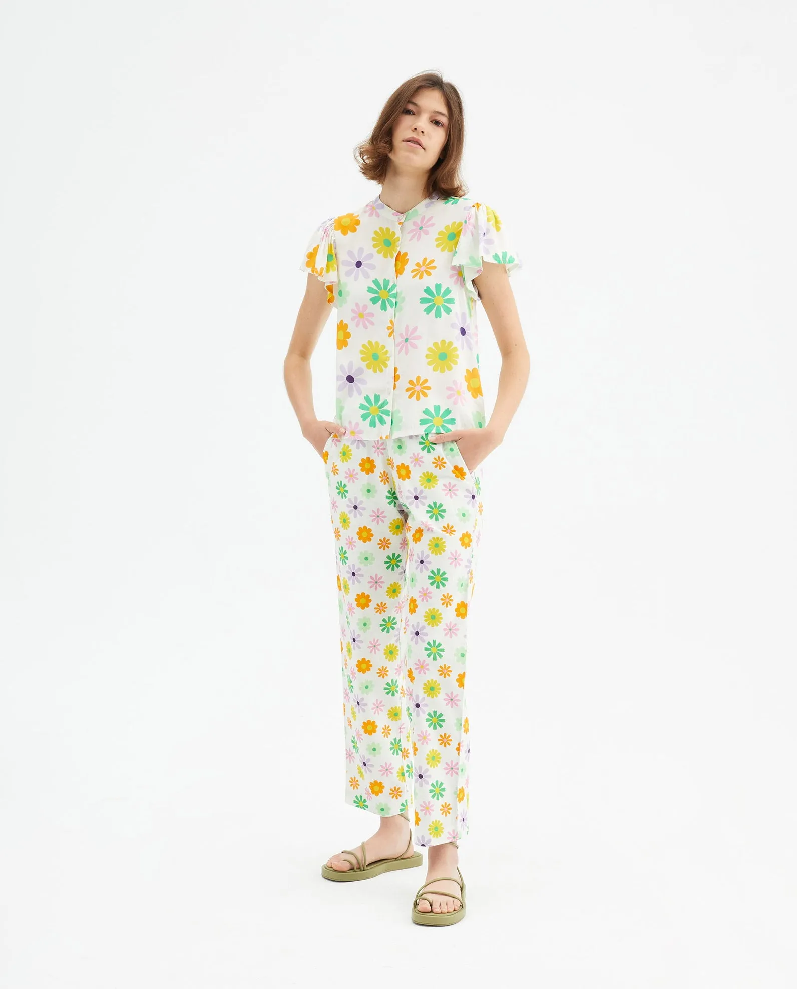 Compania Fantastica Light Weight Floral Trousers