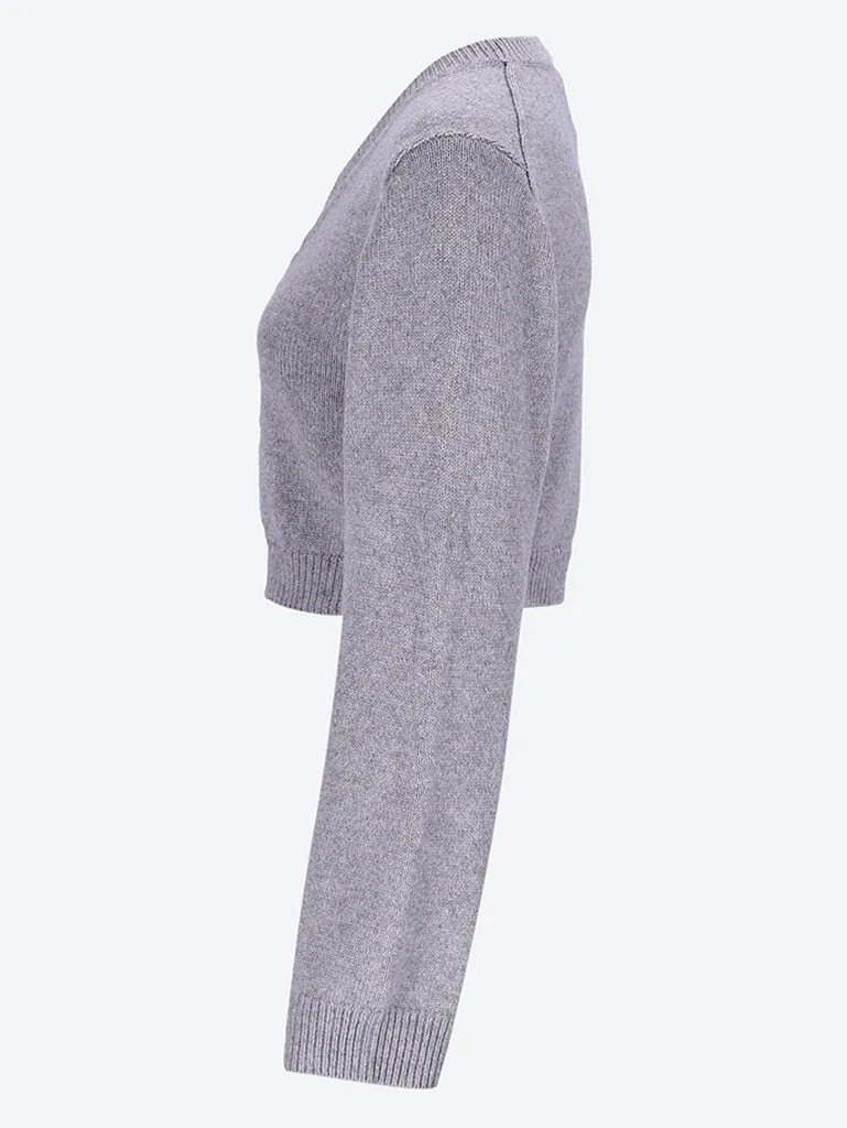 Cropped cashmere cardigan