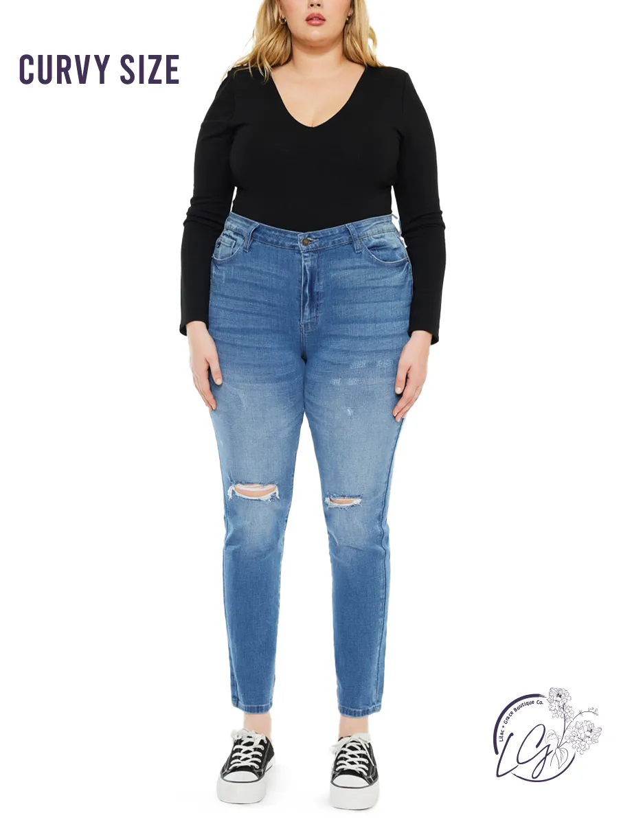 Curvy Imogen High Rise Super Skinny Jeans by Kancan