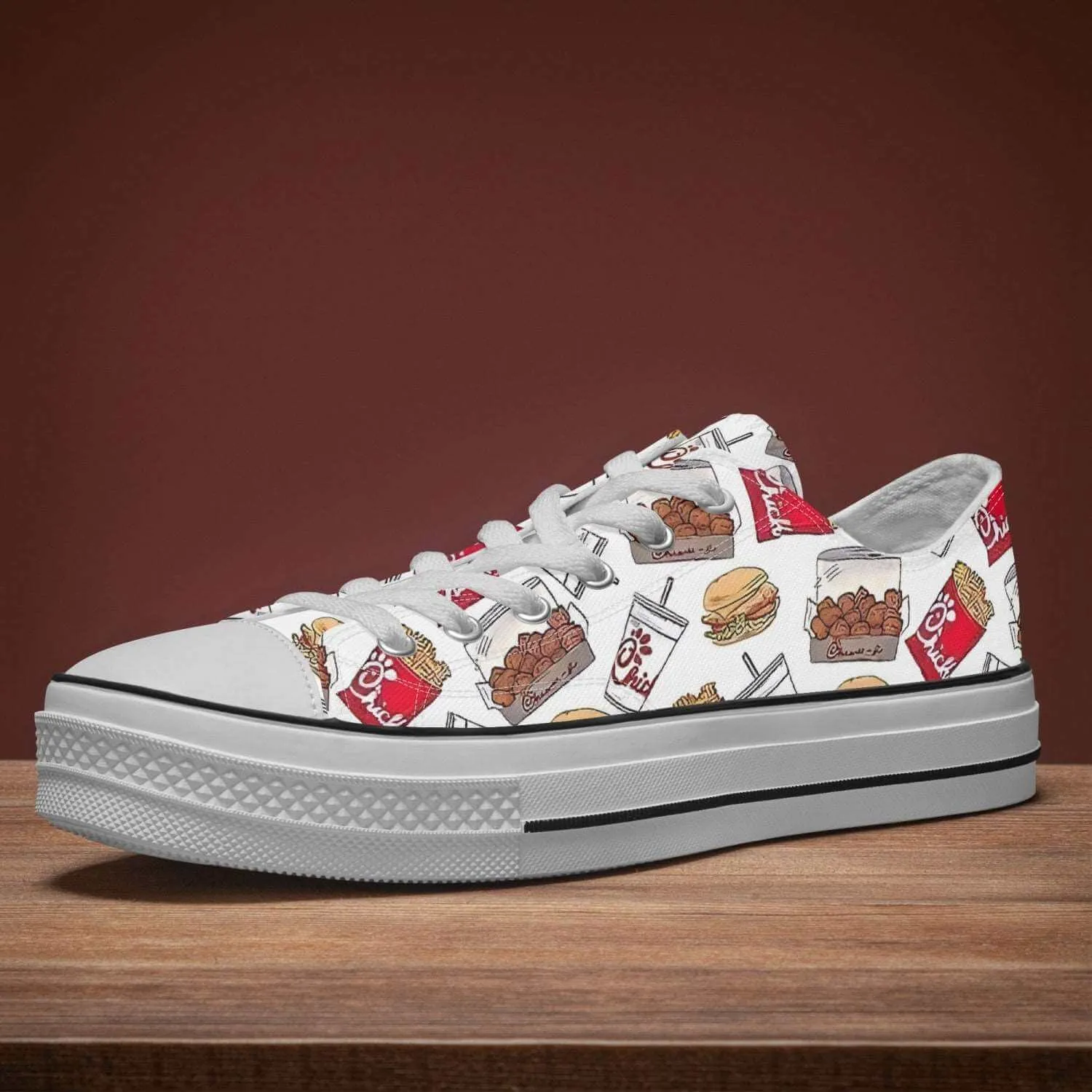 Custom Chicken Filet Low Canvas Shoes Sneakers