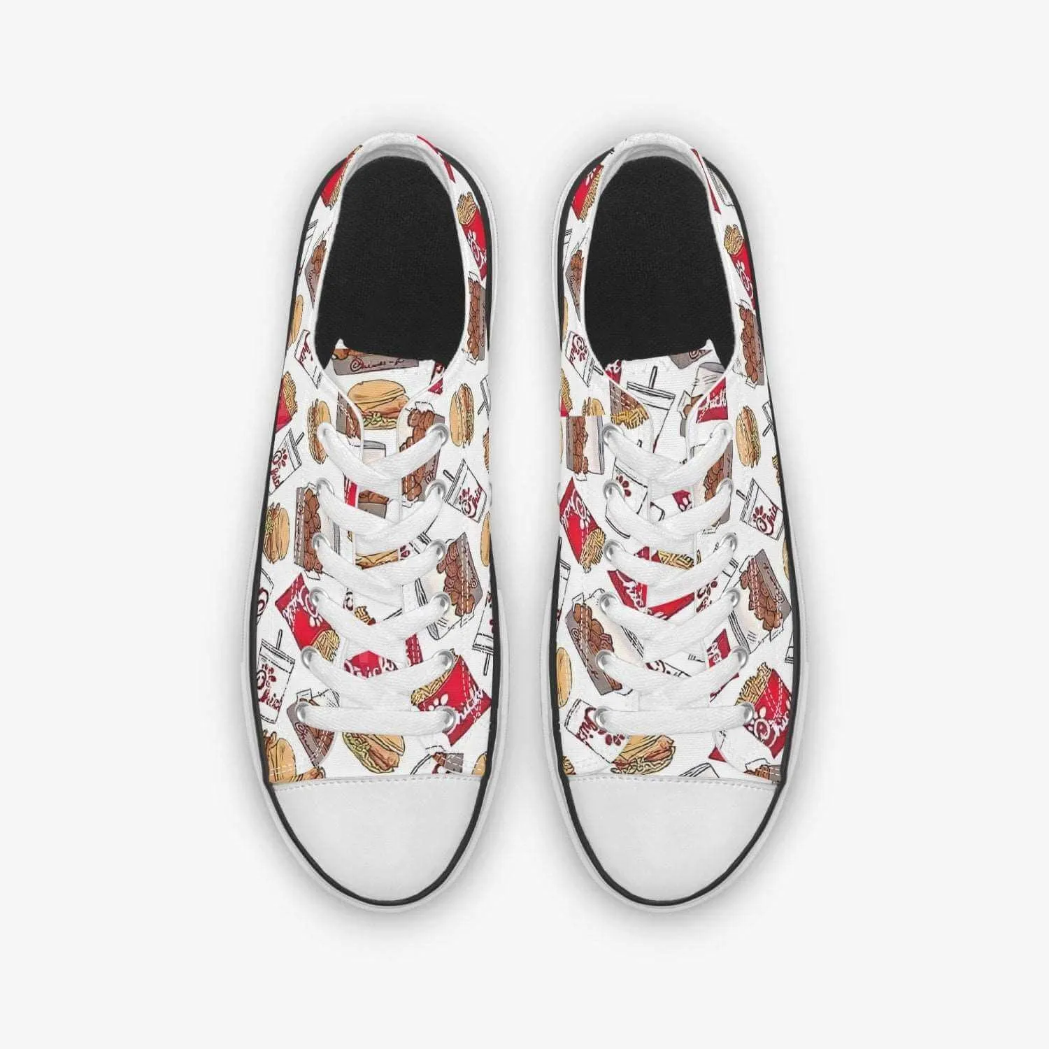 Custom Chicken Filet Low Canvas Shoes Sneakers