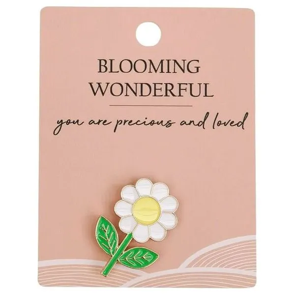 Daisy Flower Memento Pin White 2cm