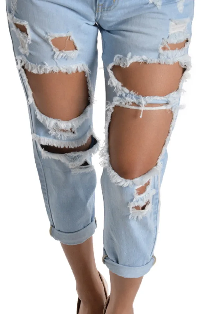 Destroyed Boyfriend Jeans