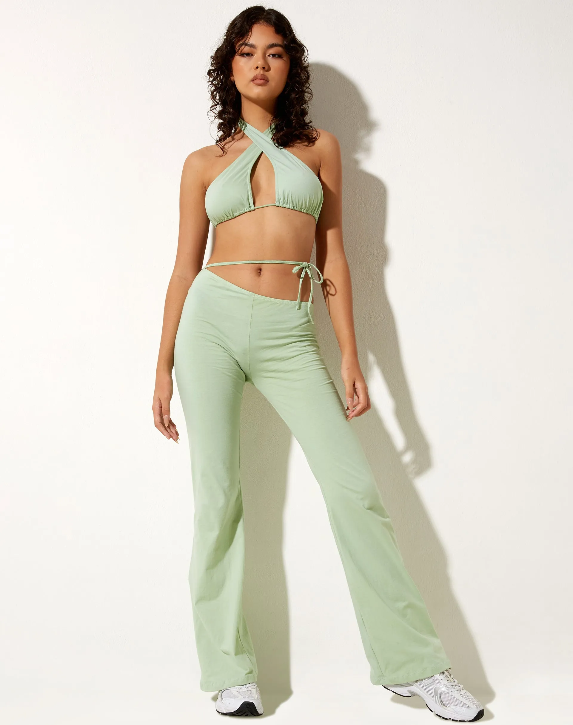 Eda Flare Trouser in Lido Green