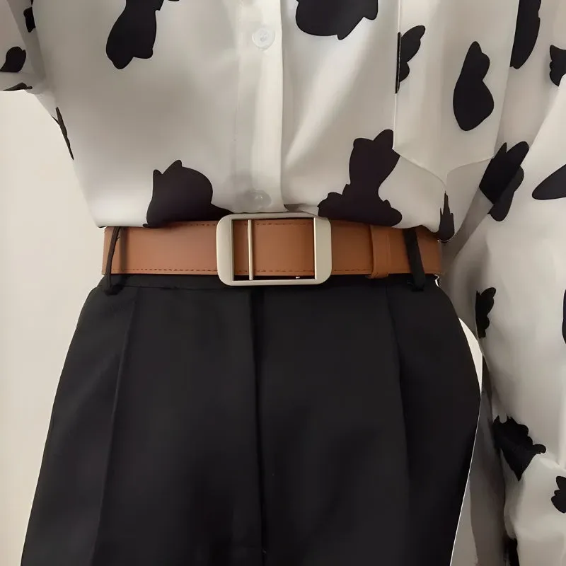 Faux Leather Classic Belt