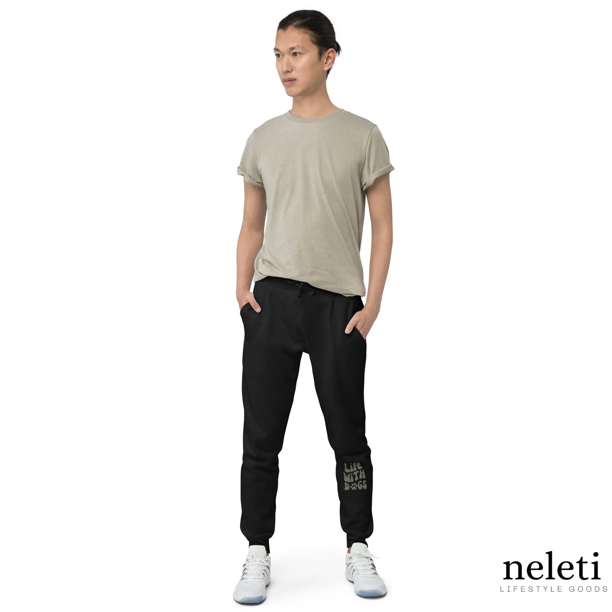 Fleece Sweatpants for Dog Lovers: Cozy Canine Comfort at Neleti.com