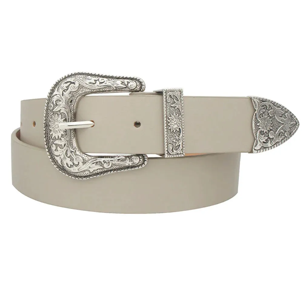 Floral Western Buckle Belt