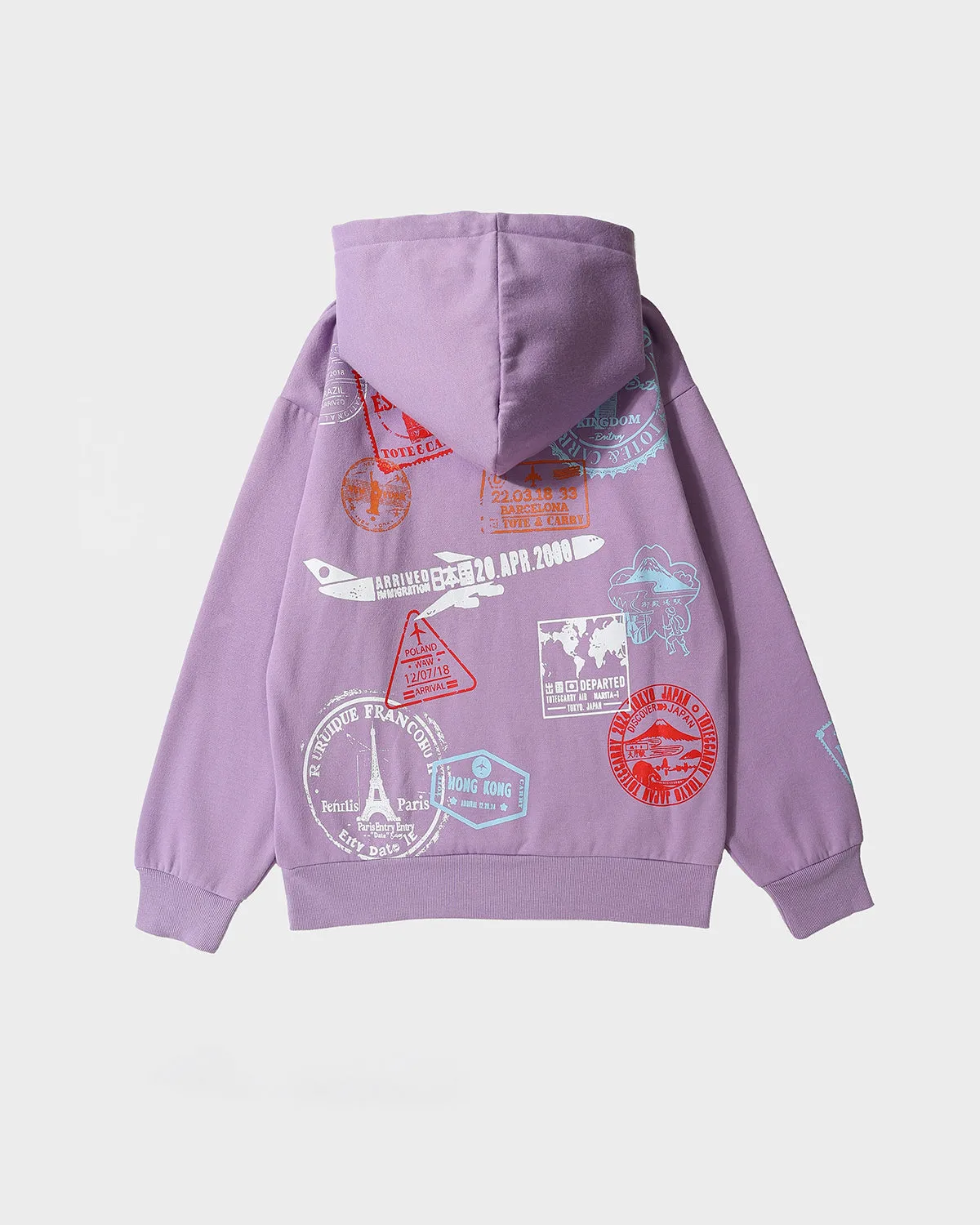 Globetrotter Hoodie & Sweats Set in Purple