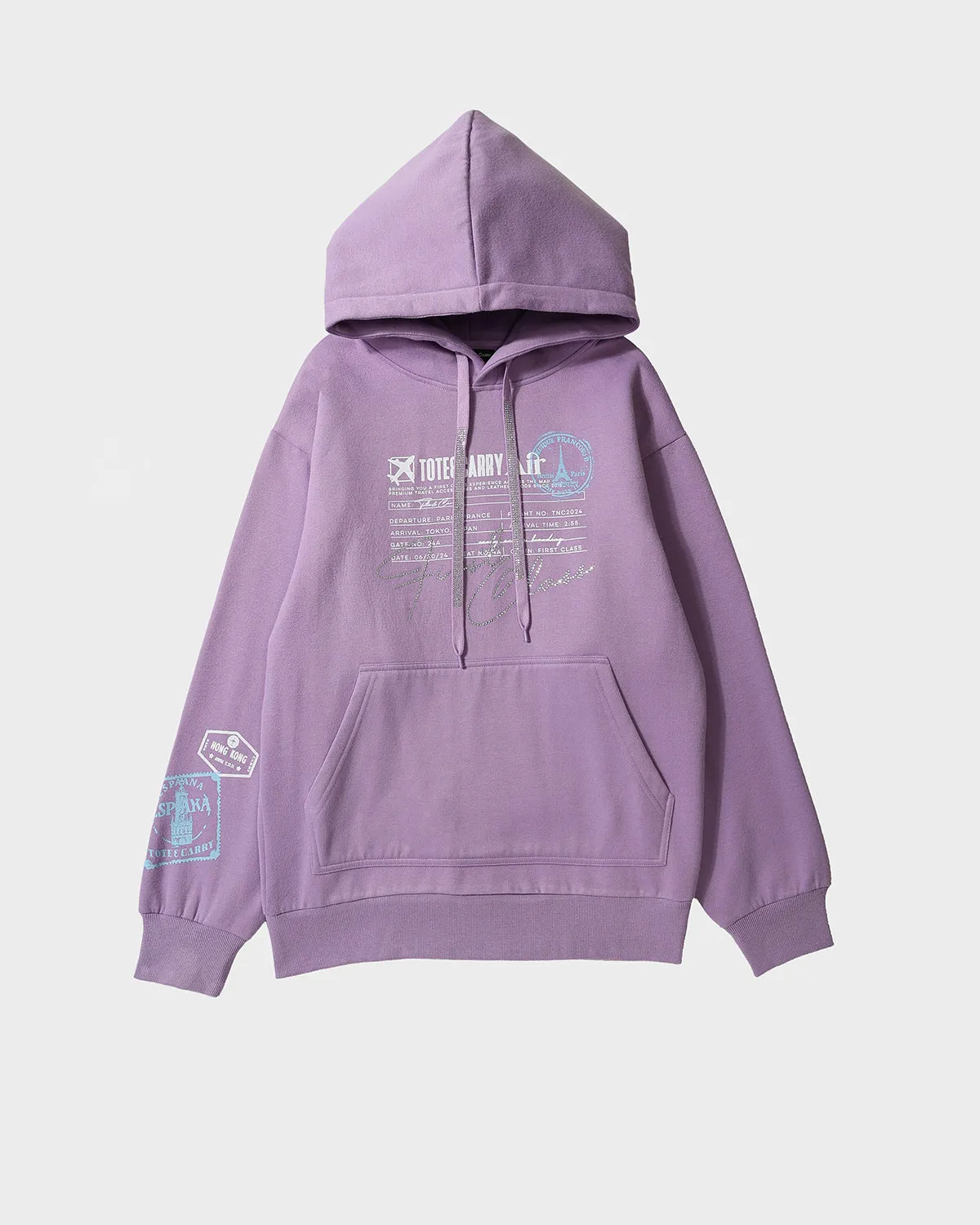 Globetrotter Hoodie & Sweats Set in Purple