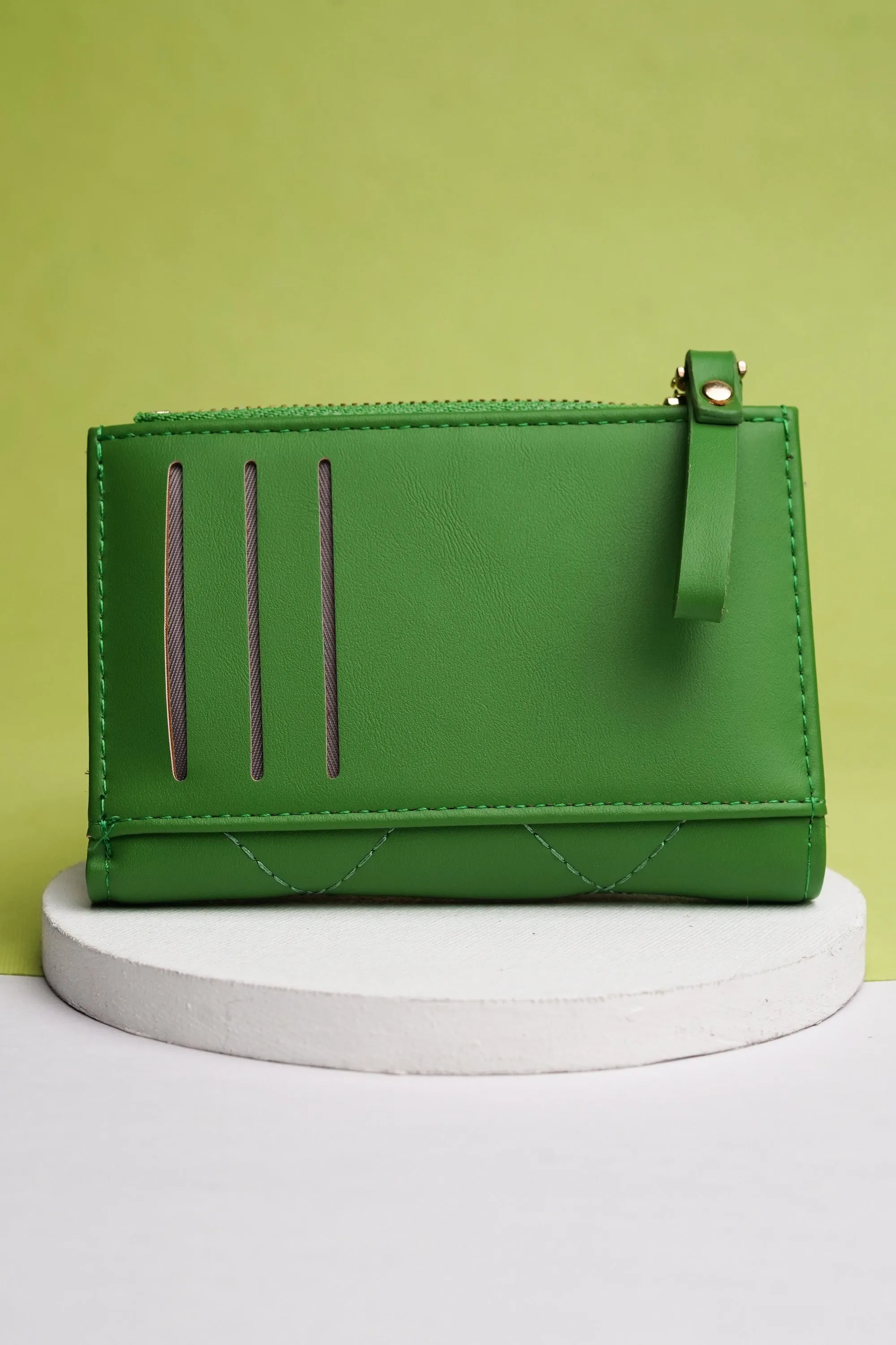 Green Quilted Wallet