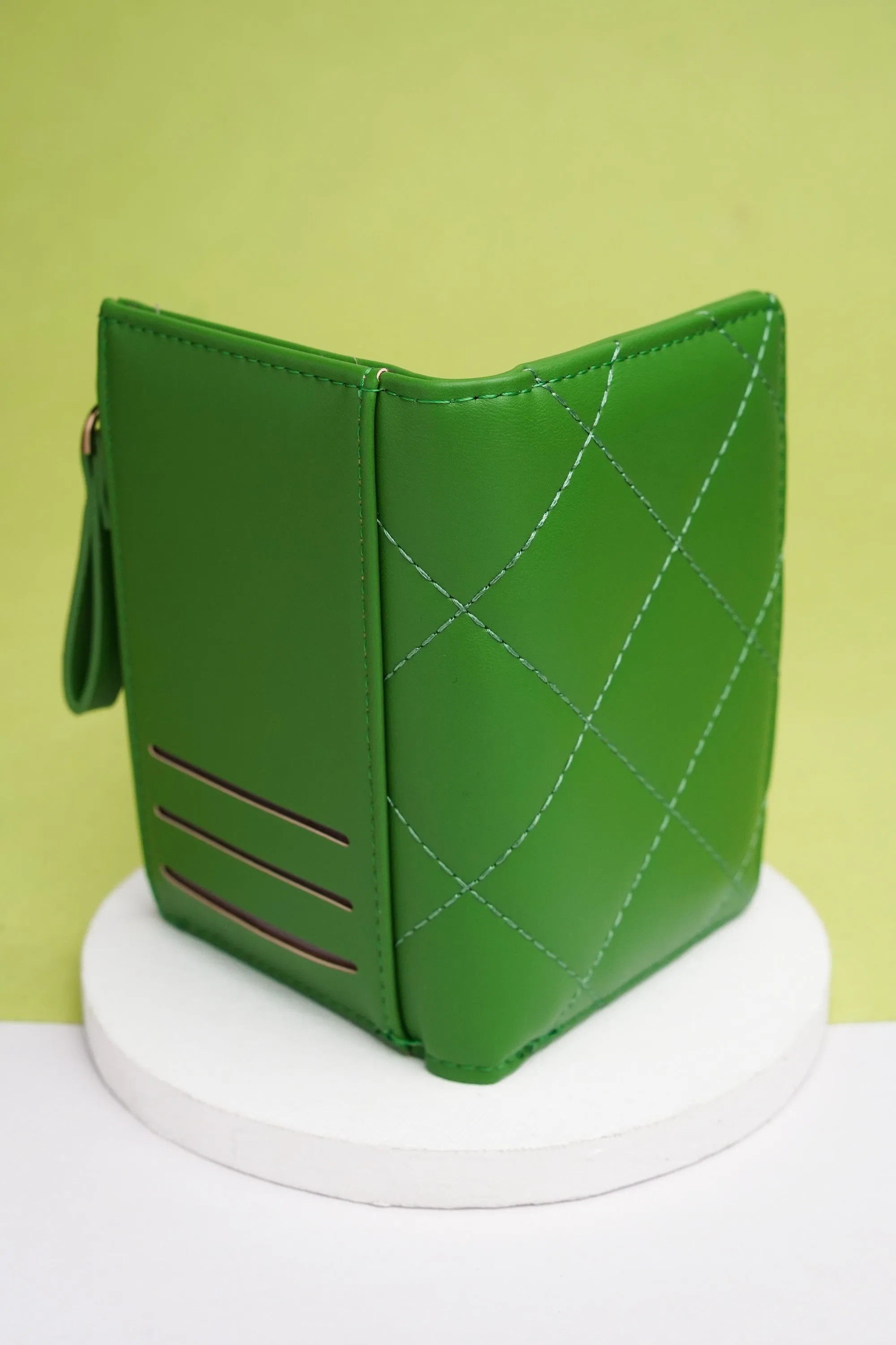 Green Quilted Wallet