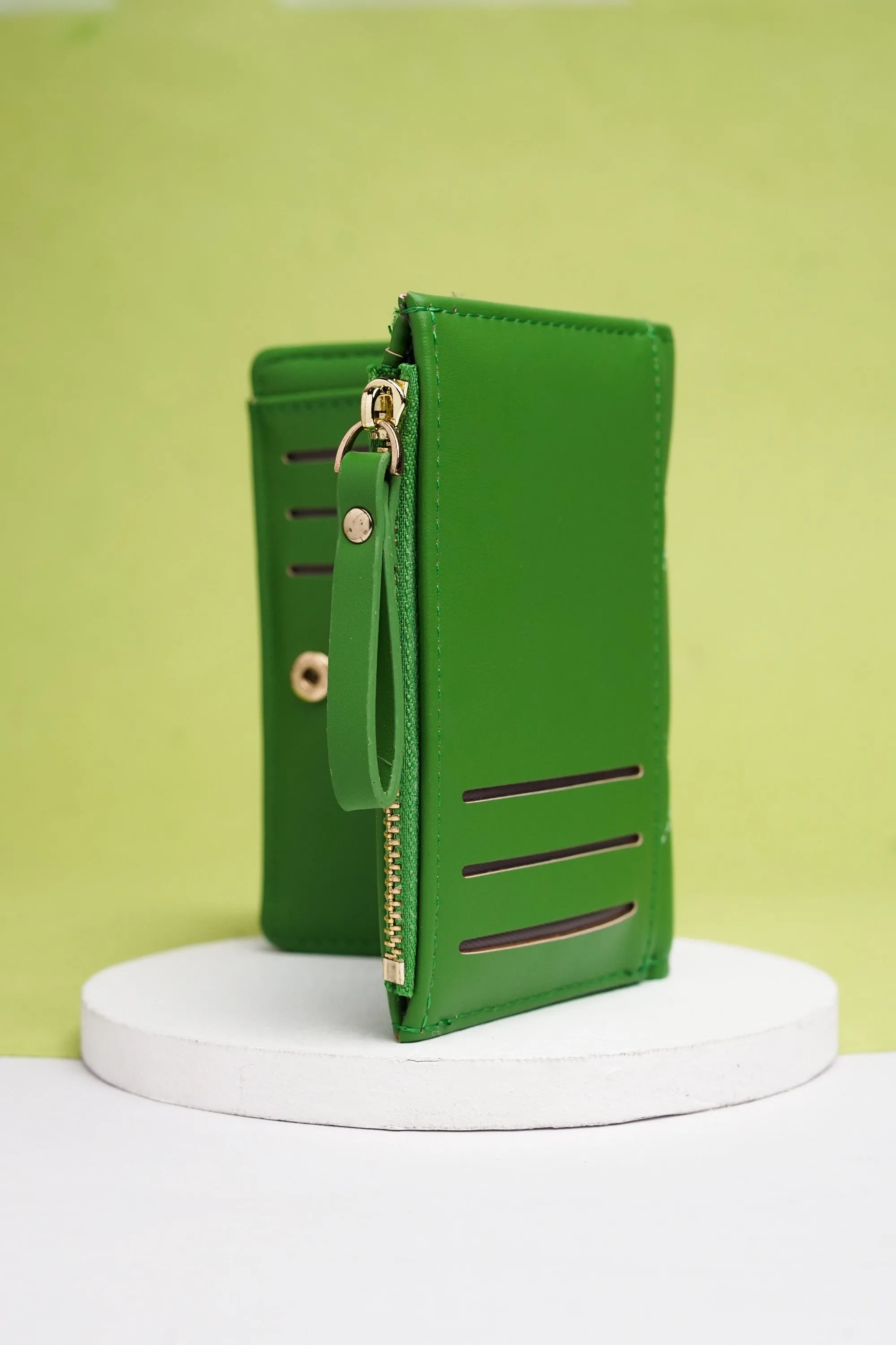 Green Quilted Wallet