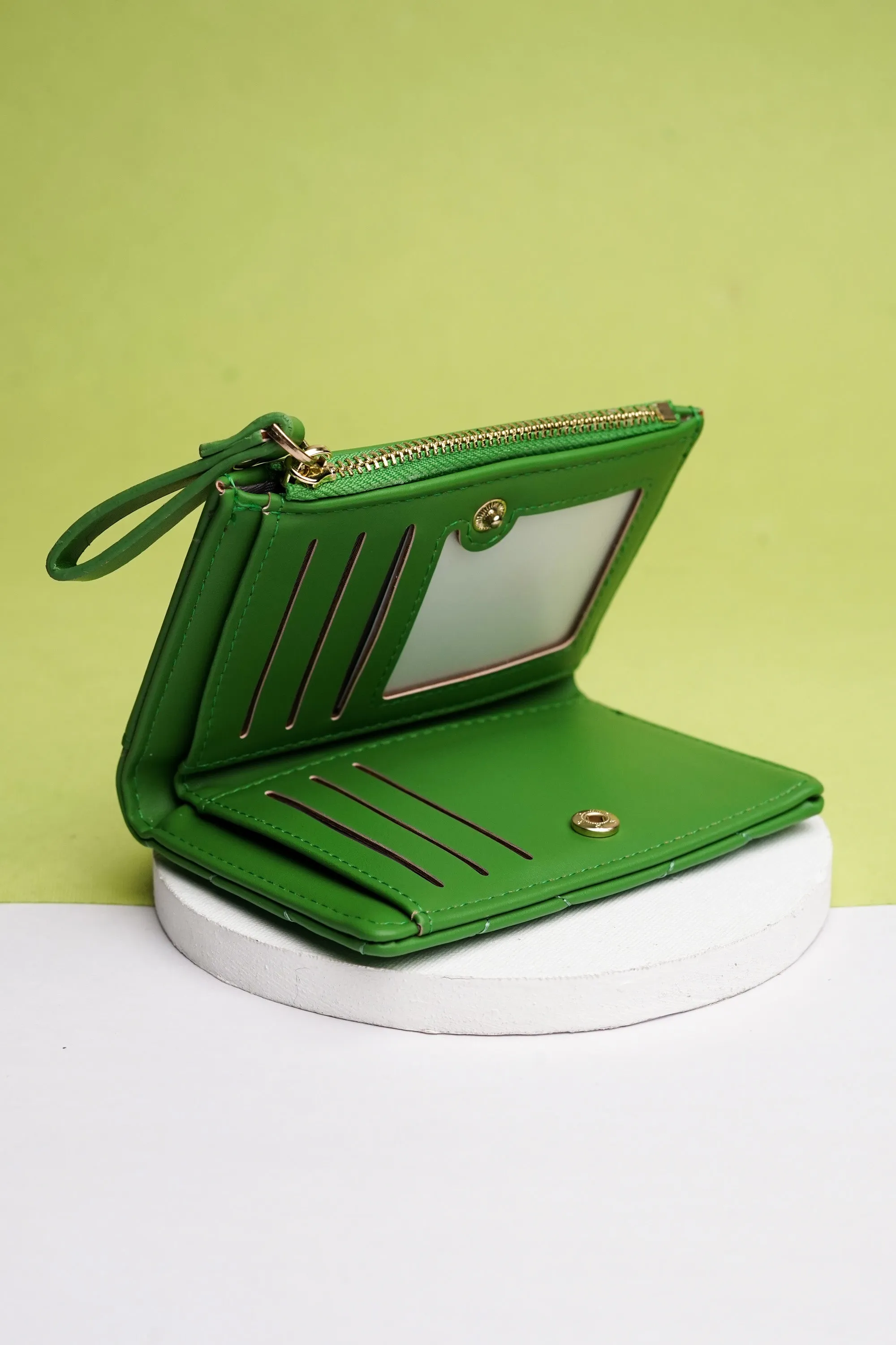 Green Quilted Wallet