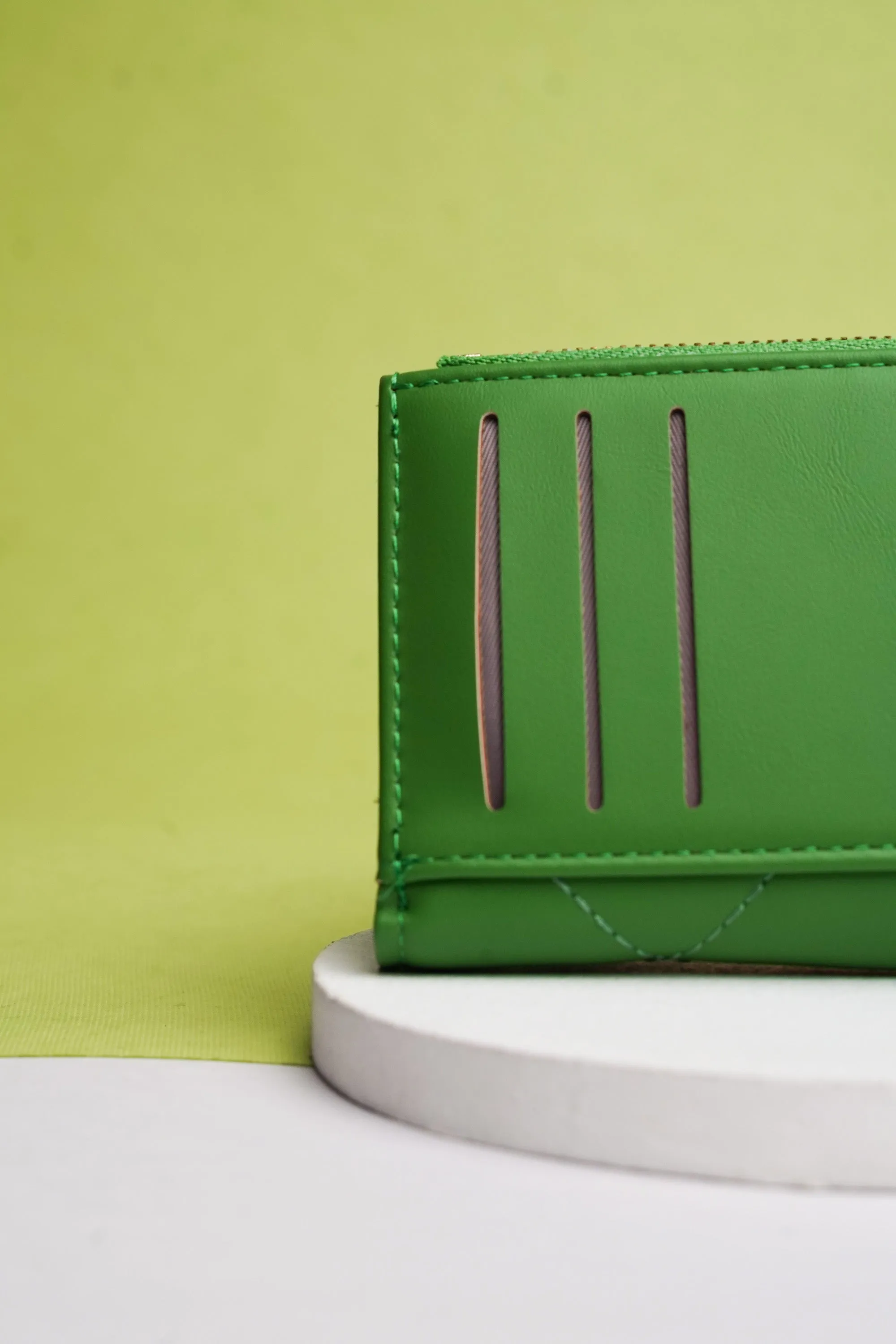 Green Quilted Wallet