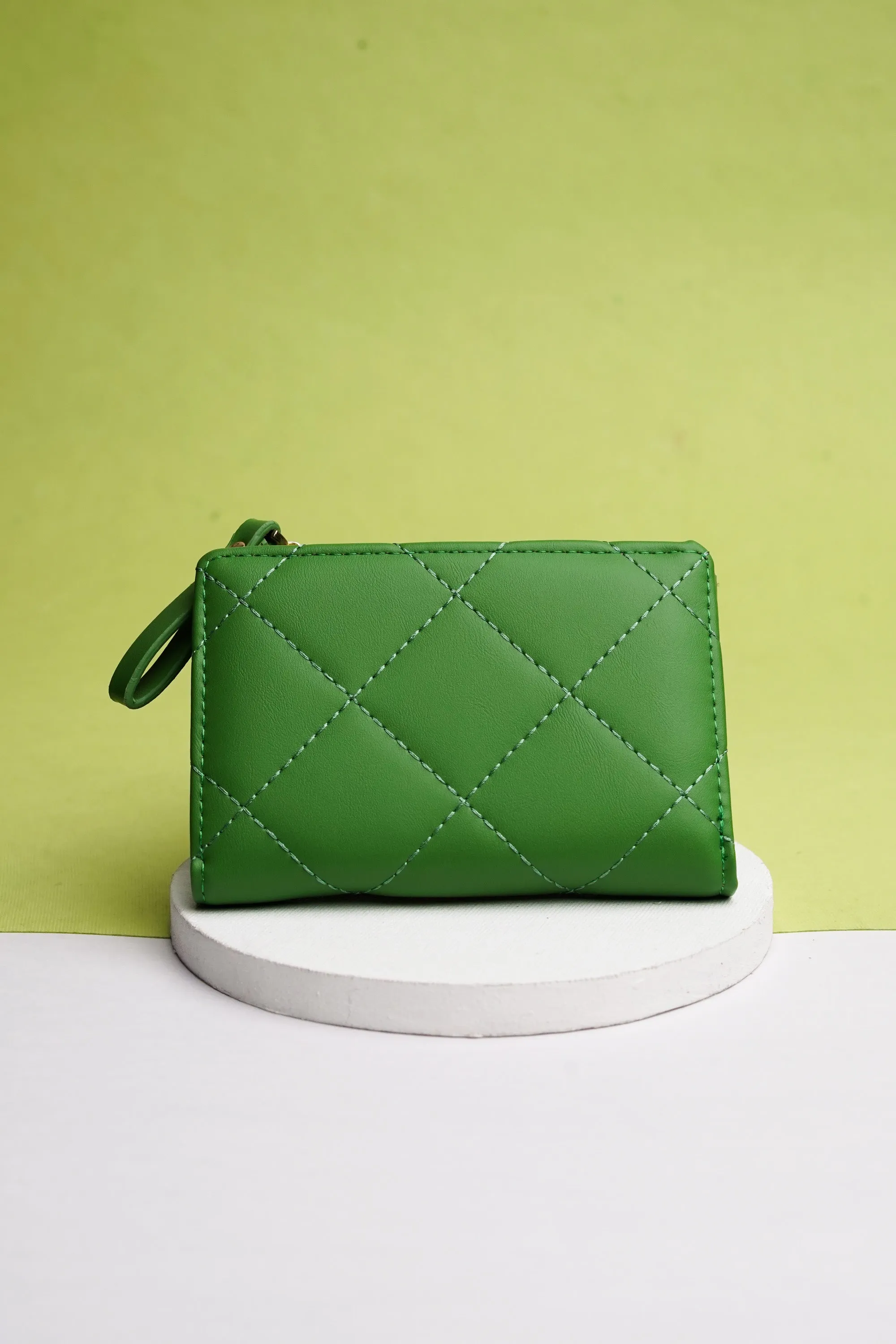 Green Quilted Wallet