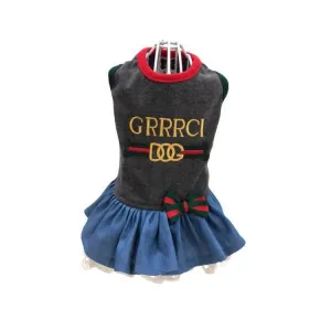 GRRRCI Vintage Black Denim Dog Dress