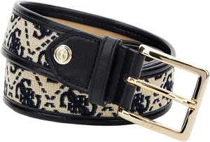 Guess Katey 4G Belts In Navy Beige For Women