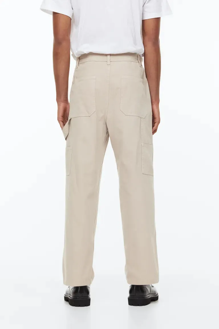 H&M Worker loose fit trousers, light beige