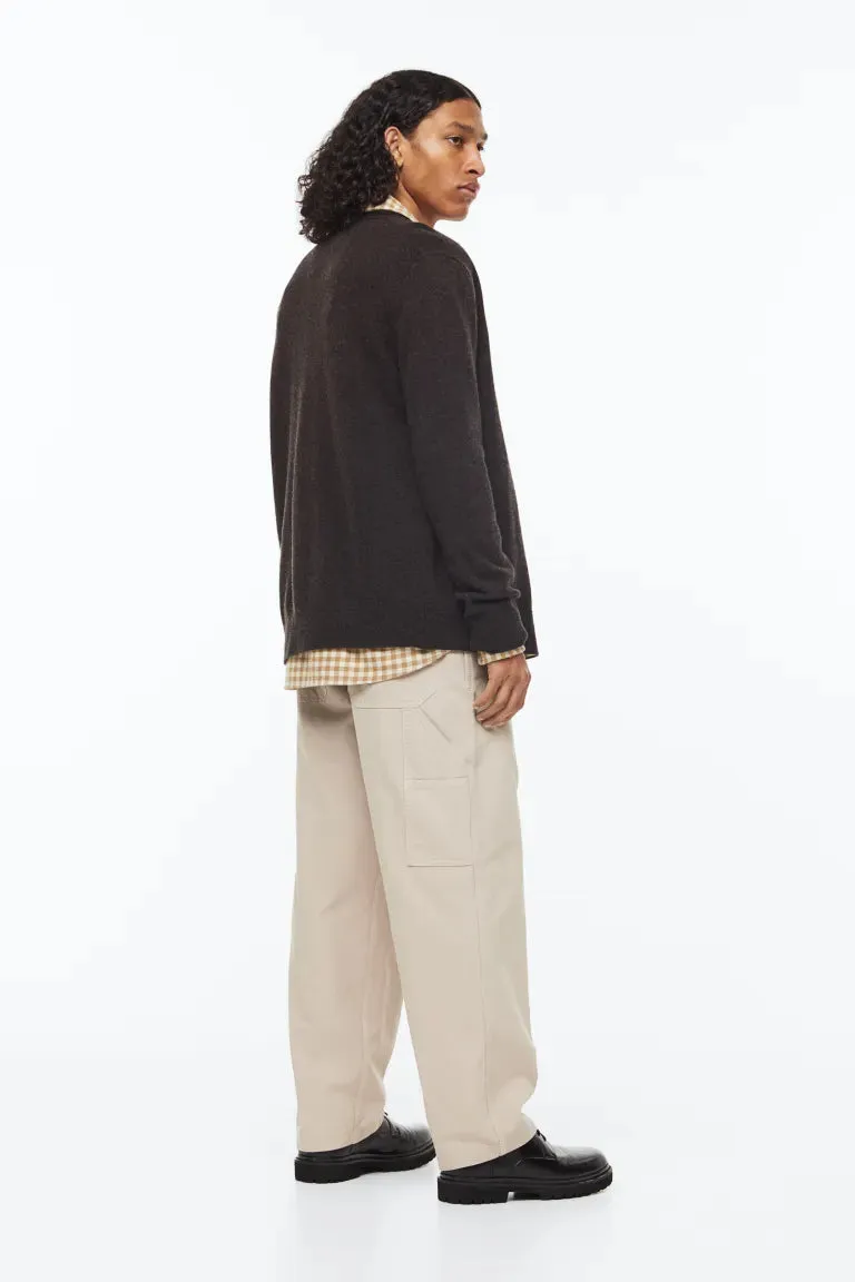 H&M Worker loose fit trousers, light beige