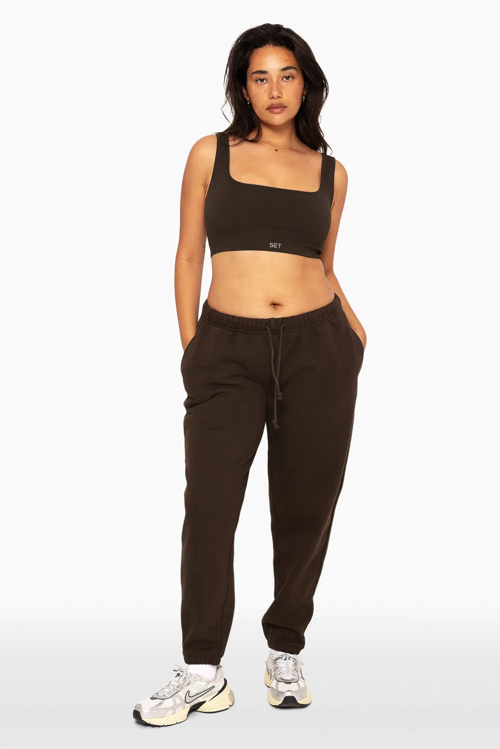 HEAVYWEIGHT SWEATS DRAWSTRING SWEATPANTS - ESPRESSO