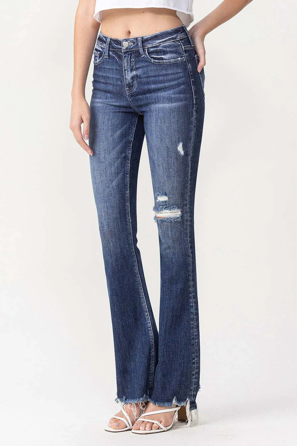 High Rise Stretch Flare Jeans for Women Lovervet by Vervet for Bourbon Cowgirl