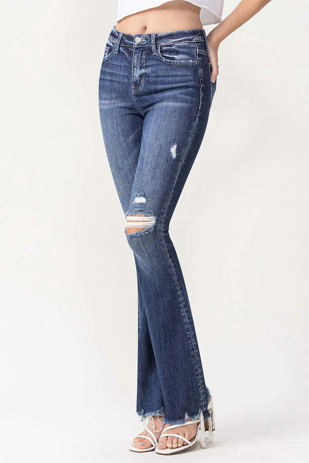 High Rise Stretch Flare Jeans for Women Lovervet by Vervet for Bourbon Cowgirl