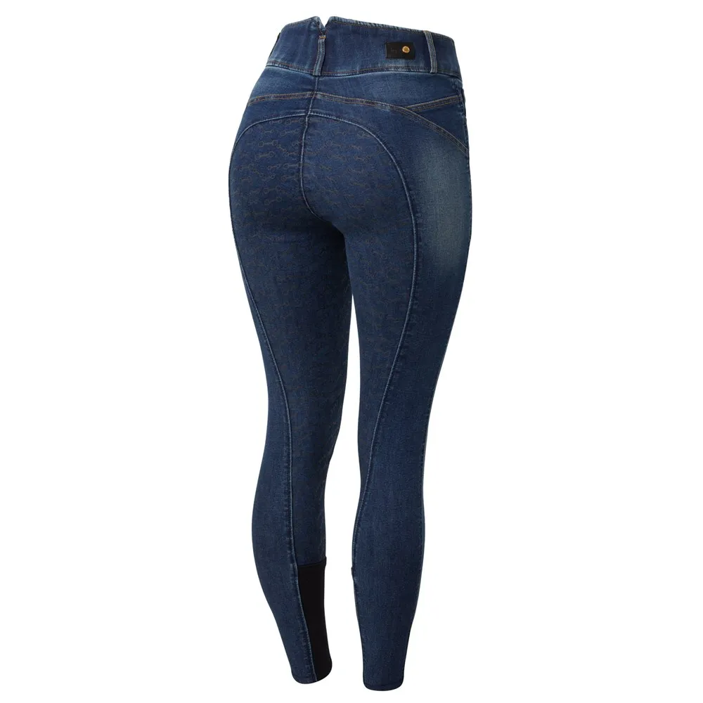 Horze Cecilia Women's Denim Silicone Full Seat Breeches