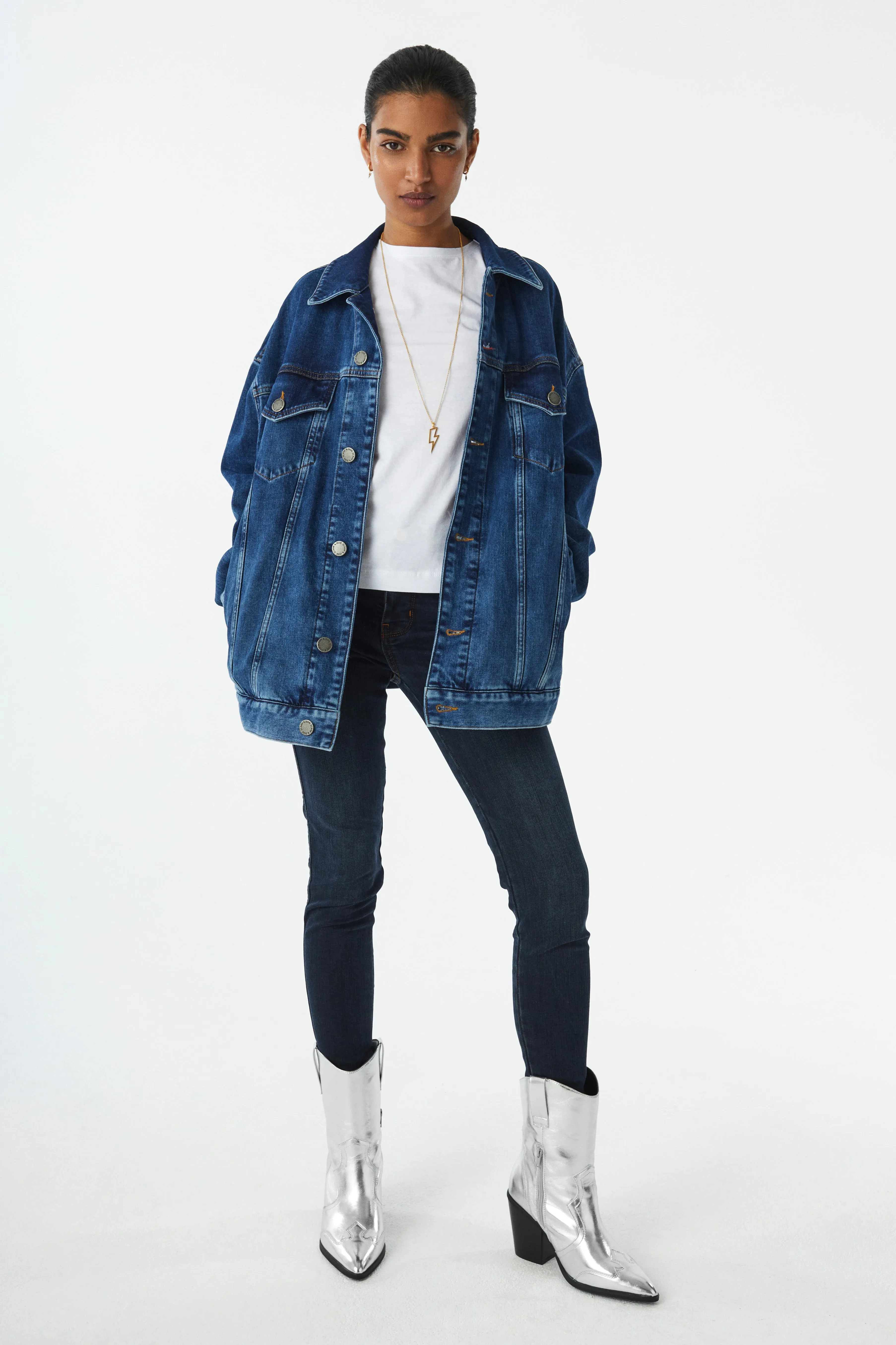 Indigo Wash Oversized Denim Jacket