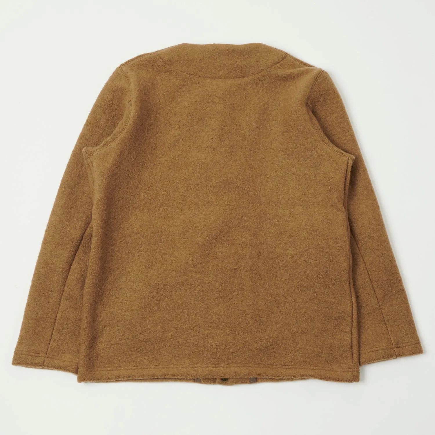 Jackman JM8278 Wool Collarless Cardigan - Camel