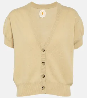 Jardin Des Orangers wool and cashmere cardigan, beige