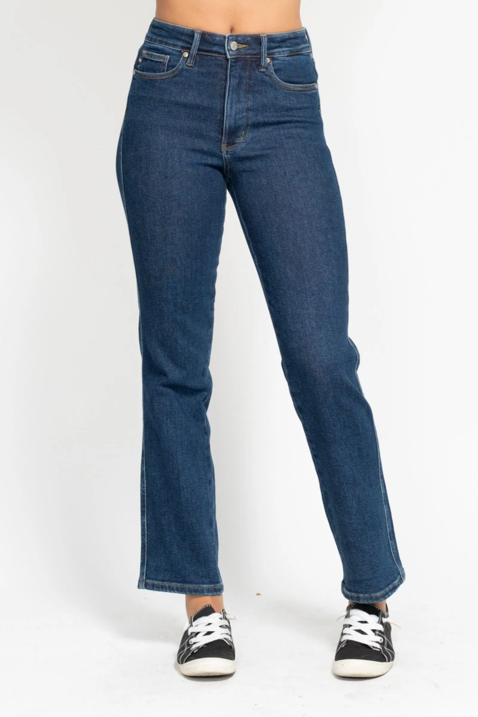 Judy Blue Reg/Plus High Waist Tummy Control Classic Straight Jeans