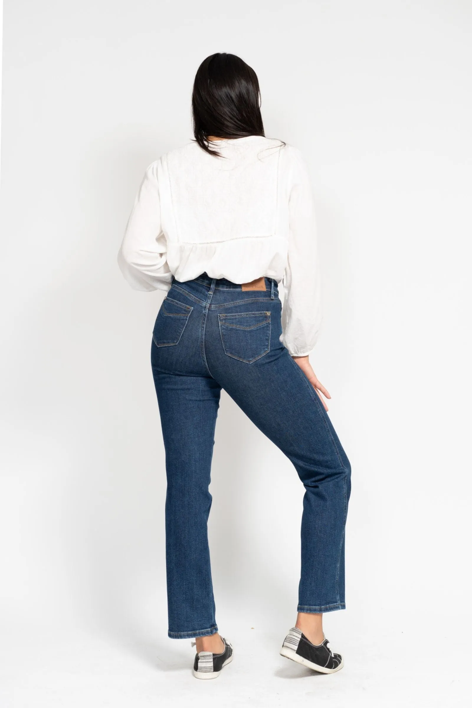 Judy Blue Reg/Plus High Waist Tummy Control Classic Straight Jeans